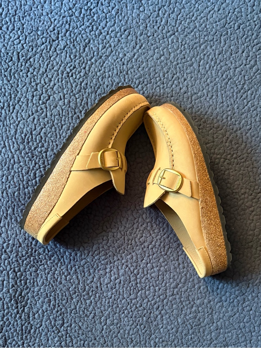 Birkenstock Tan Leather Mule with Buckle - Picture 3 of 6